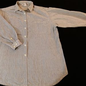 Chico's Design Button-down Striped Long-sleeve Shirt